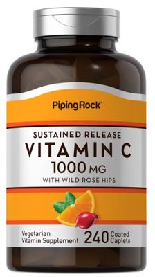 Vitamin C 1000 mg mit Hagebutte, verzögerte Wirkung, 240 Kapseln