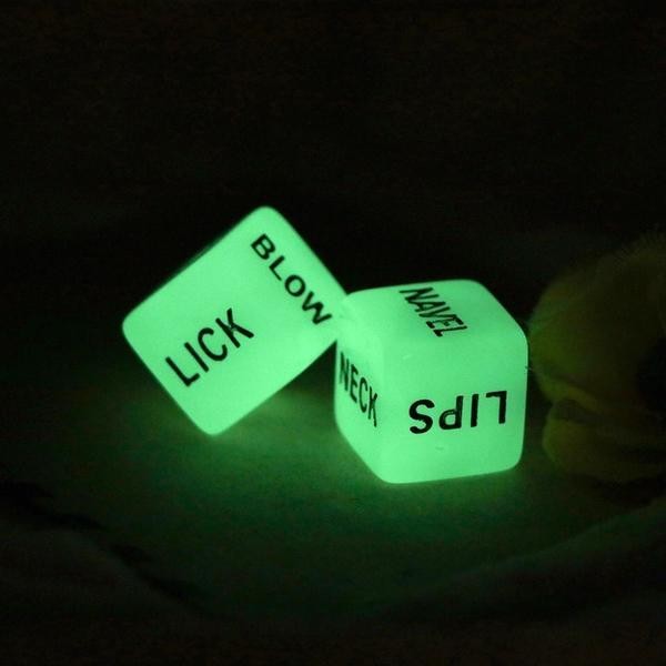 Glow in the dark sex dice (2 Pack)