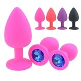 Silicone Jewel Butt Plug Large