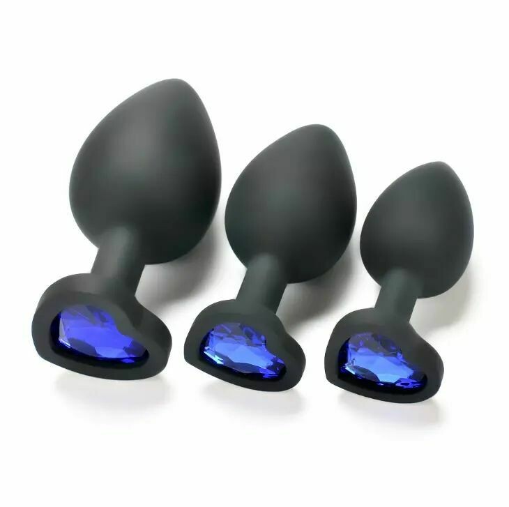 Silicone Heart Jewel Butt Plug
