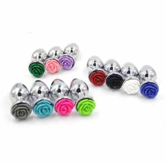 Stainless Steel Flower Shape Butt Plug Anal Plug (L)