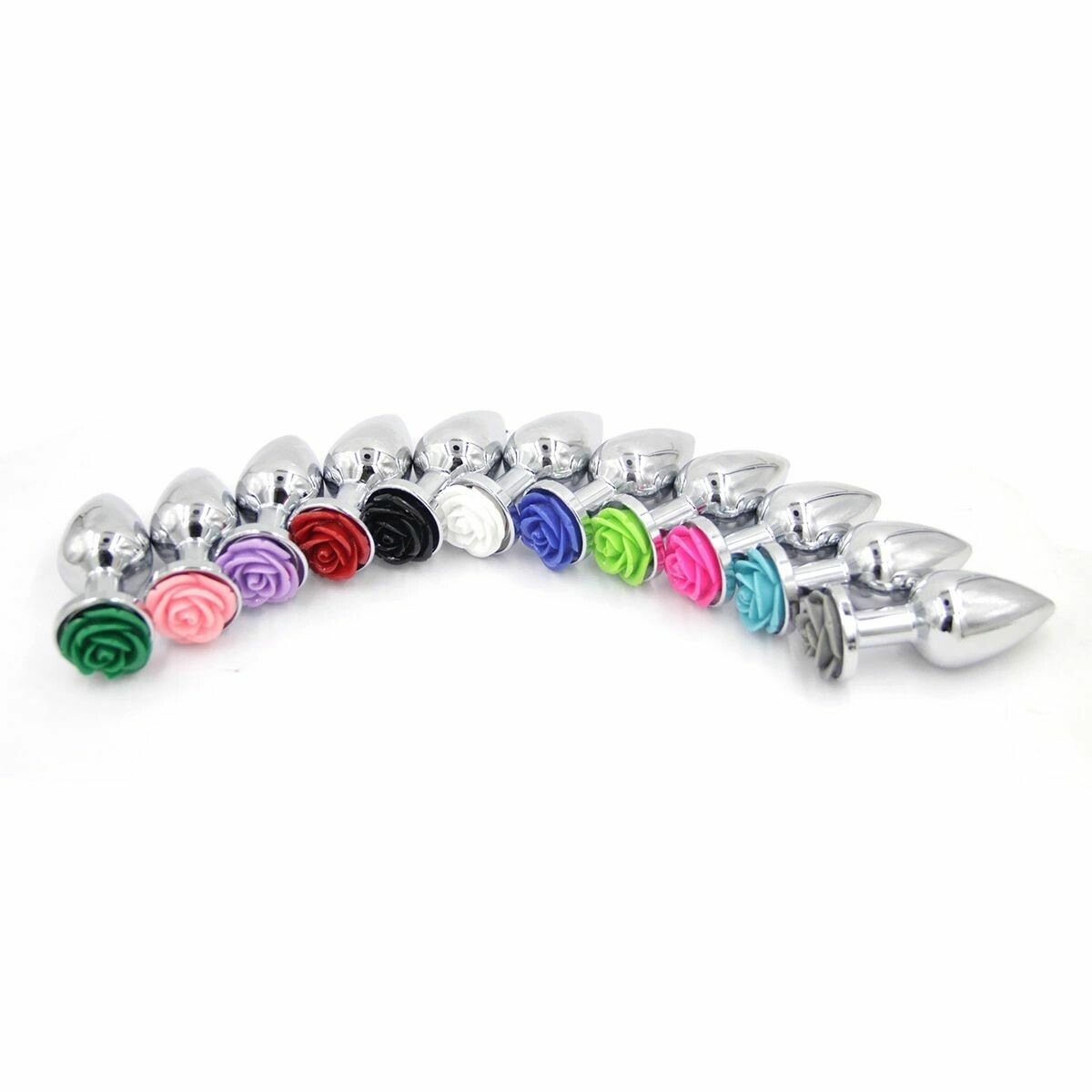 Stainless Steel Flower Shape Butt Plug Anal Plug (M)