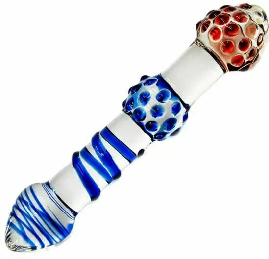 Glass Spiral Texture Dildo &amp; Butt Plug