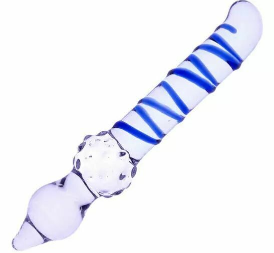 Glass Spiral Texture Dildo &amp; Butt Plug