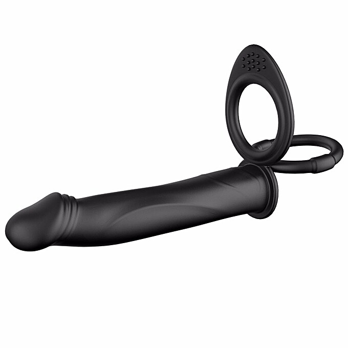 Penis &amp; Balls Ring Double Penetration Vibrator