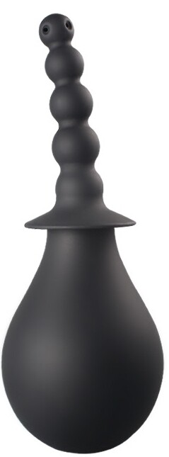 Deluxe Curved Silicone Beaded Anal Douche