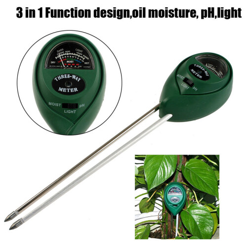 3 In1 LCD Digital Sunlight Moisture &amp; Garden Soil Tester PH Meter