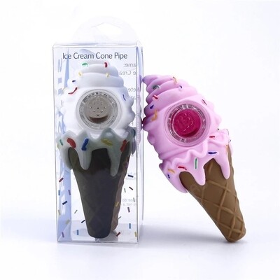 Silicone Ice Cream Weed Smoking Pipe