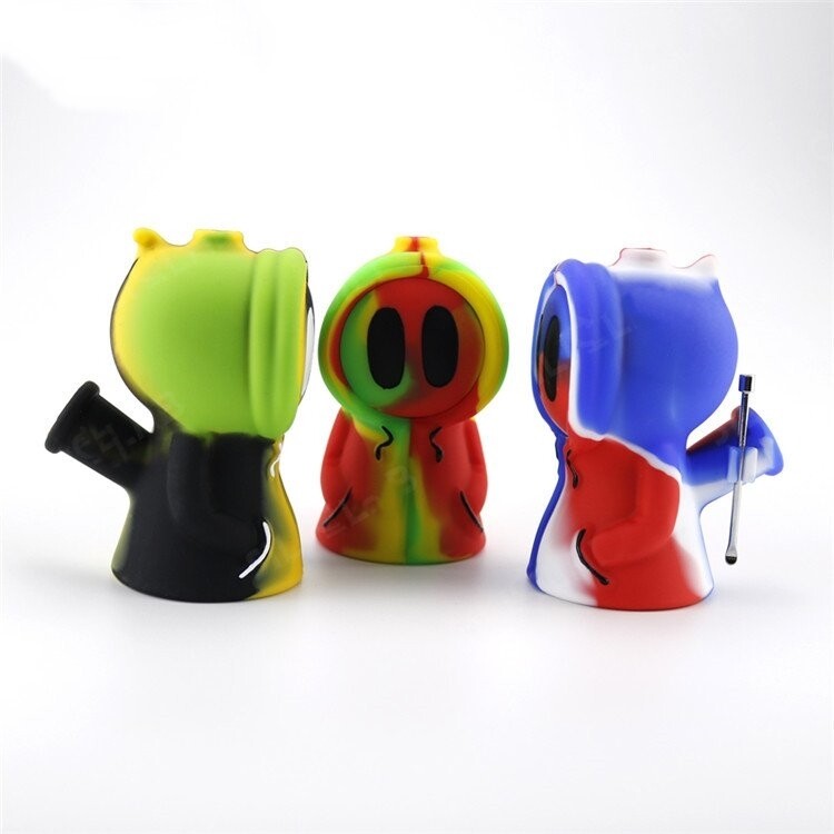 Silicone Ghost Water Bubbler Weed Blunt Holder