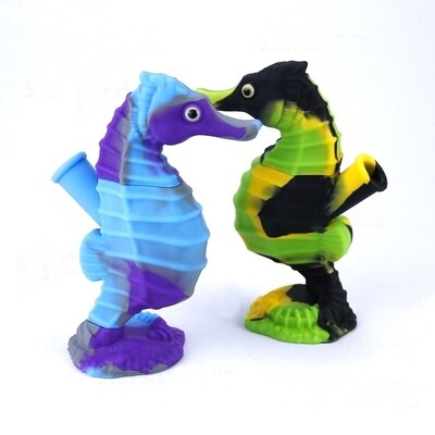 Silicone Seahorse Water Bubbler Weed Blunt Holder