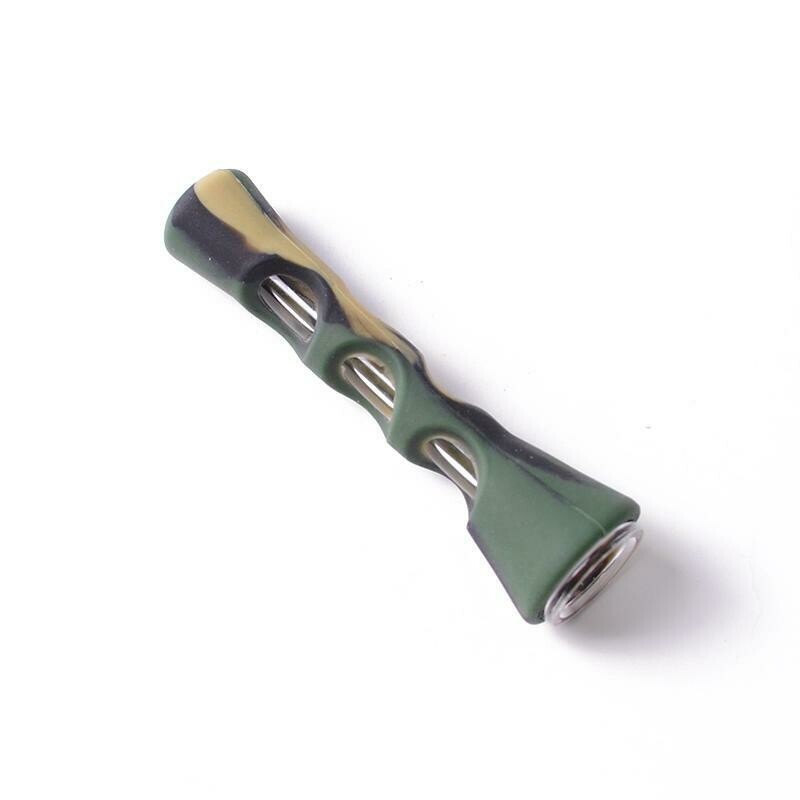 Glass Smoking Pipe With Silicone Cover Weed Pipe