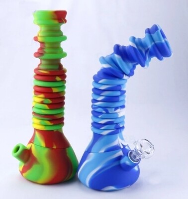 Bendy Silicone Hookah Water Pipe + Silicone Stem
