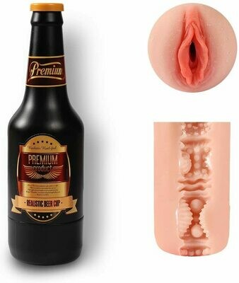 Beer Shape Silicone Pussy Flesh Color Masturbation Cup