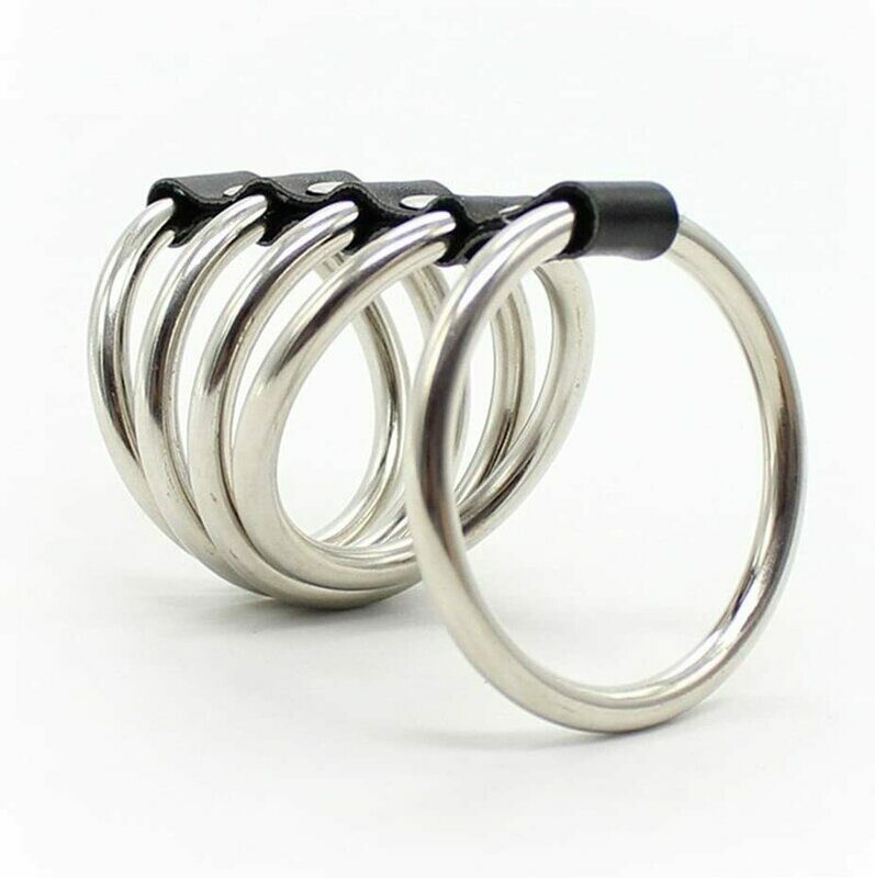 Chastity Cockring - Stainless Steel Cock Rings 5 Rings