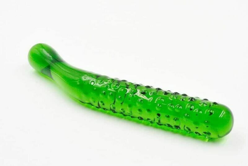 Glass Cucumber Dildo Wand