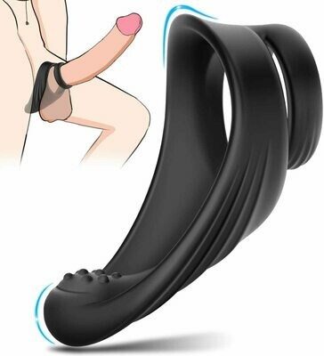 Silicone Dual Penis Ring with Taint Teaser​