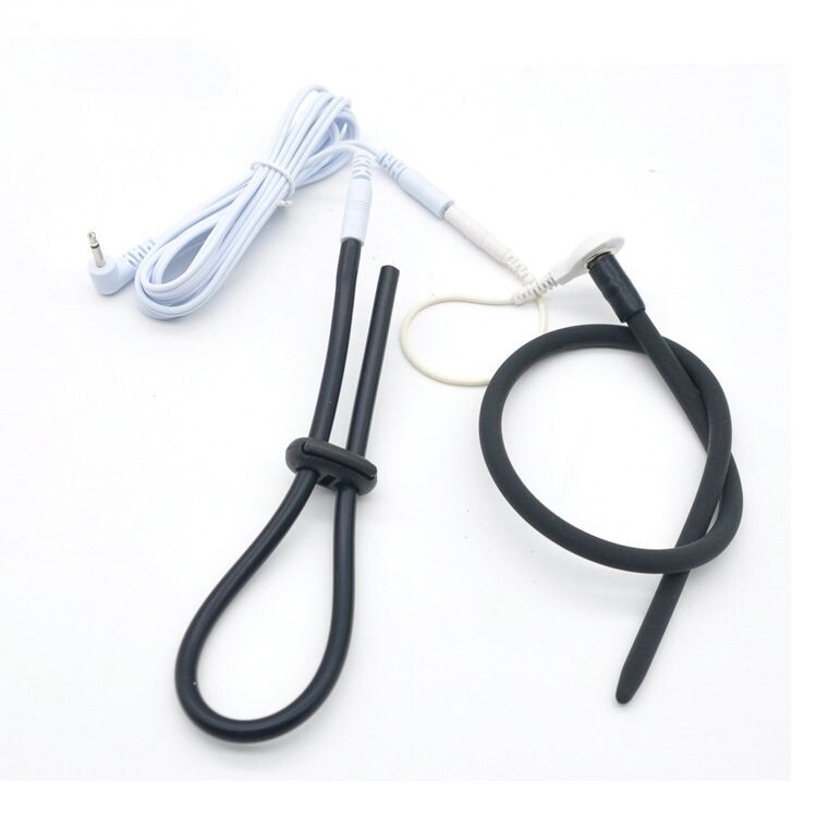 Electro Shock Urethral Penis Sound &amp; Cock Ring Combo