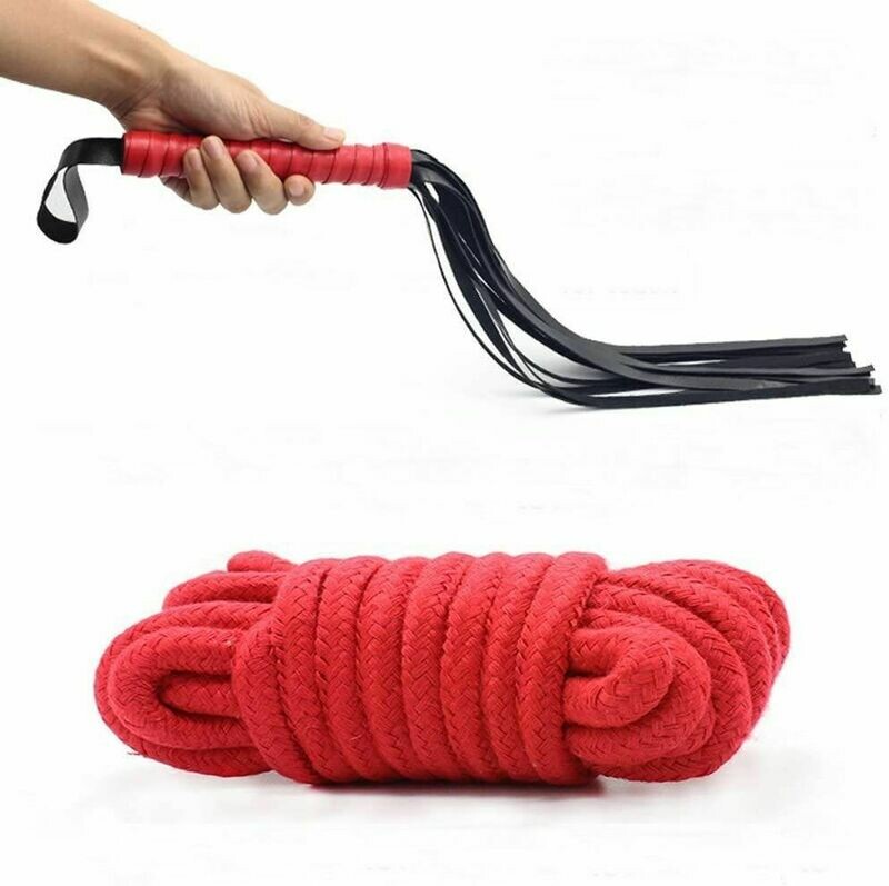 Black and Red 7 Pcs Bondage Kit