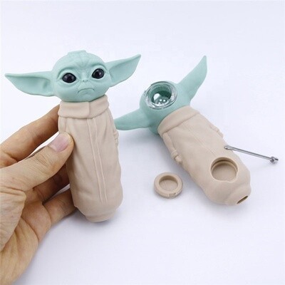 Baby Grogu Yoda Silicone Smoking Pipe