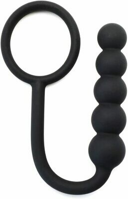 Silicone Anal Beads with Cock Ring | moodTime