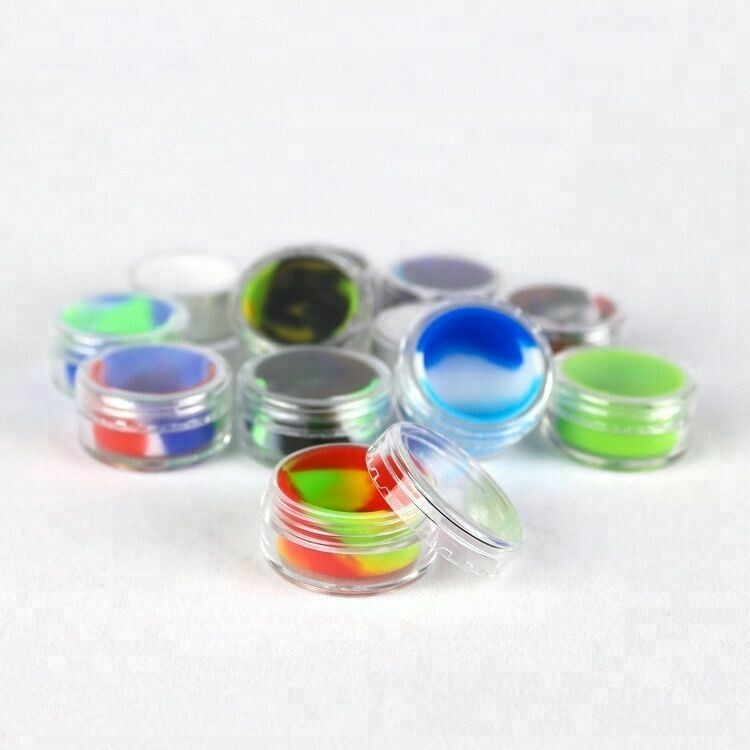 Plastic Shell Silicone Insert Herb Concentrate Container