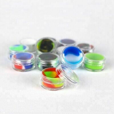 Plastic Shell Silicone Insert Herb Concentrate Container