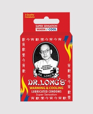 Dr Long's Warming and Cooling Condoms 3's