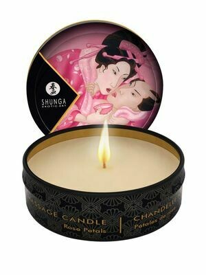 Shunga Massage Candle 30ml - Rose | moodTime