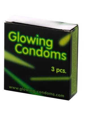 Glow In The Dark Condoms - 3pcs