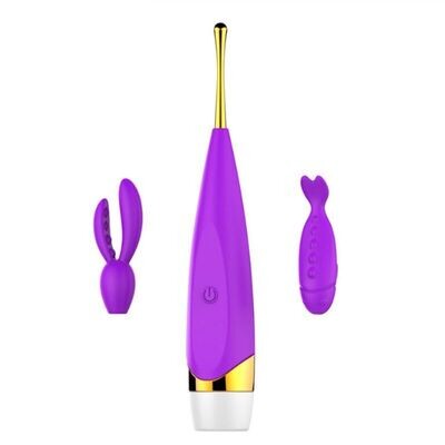 Rechargeable High Frequency 2 Silicone Heads Vibrator | moodTime
