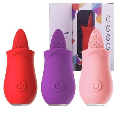 Silicone Rechargeable Cup Shape Vibrator with Tongue​ | moodTime