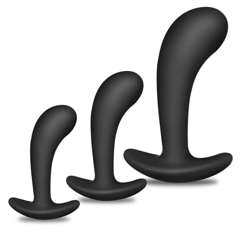 Silicone 3 Piece Prostate Stimulation Butt Plug Set