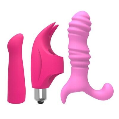 3 in 1 Foreplay Pleasure Set Vibration - Finger Bunny, Anal Plug and Prostate Massager