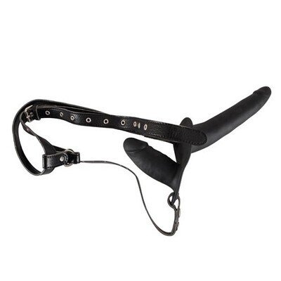 Double Pleasure Black Double Dildo Strap On