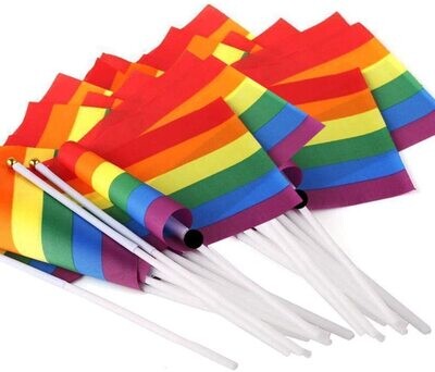 Rainbow Hand Flag - LGBT Pride 14 x 21cm