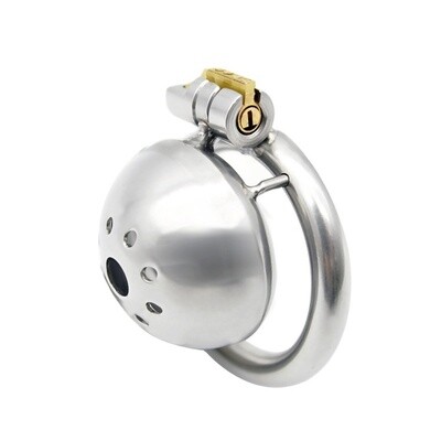 Stainless Steel Restricted Cock Chastity Cage With Lock