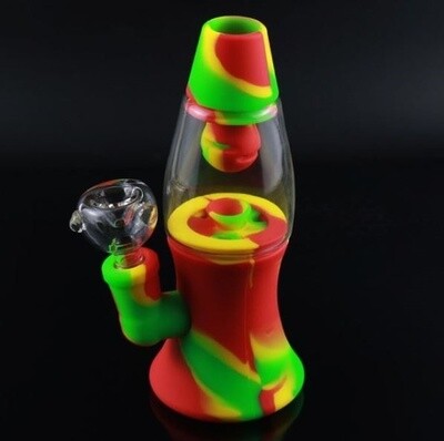 Silicone Lava Lamp Design Bong With Bowl