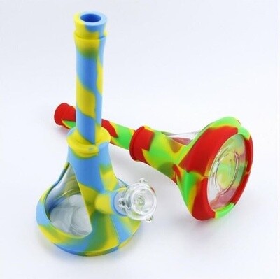 Silicone Beaker Bong With Silicone Stem and Bowl | moodTime