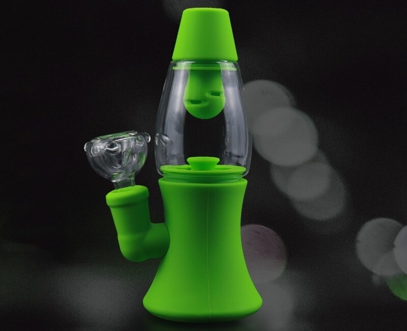 Silicone Lava Lamp Design Bong With Bowl