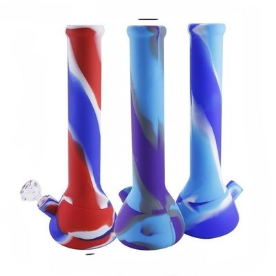 Silicone Beaker Bong With Stem and Bowl