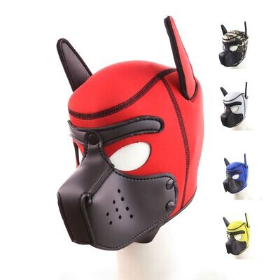 Obedient Pup Neoprene Hood - Slave Headgear