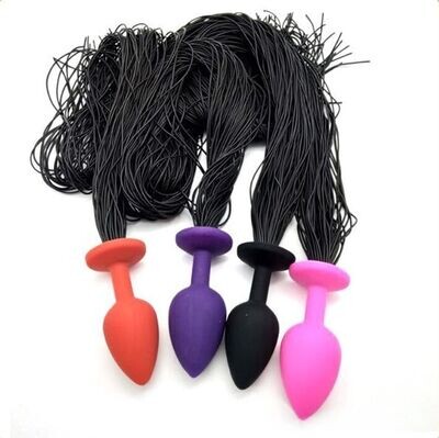 Horsetail Silicone Anal Plug Rubber Tail