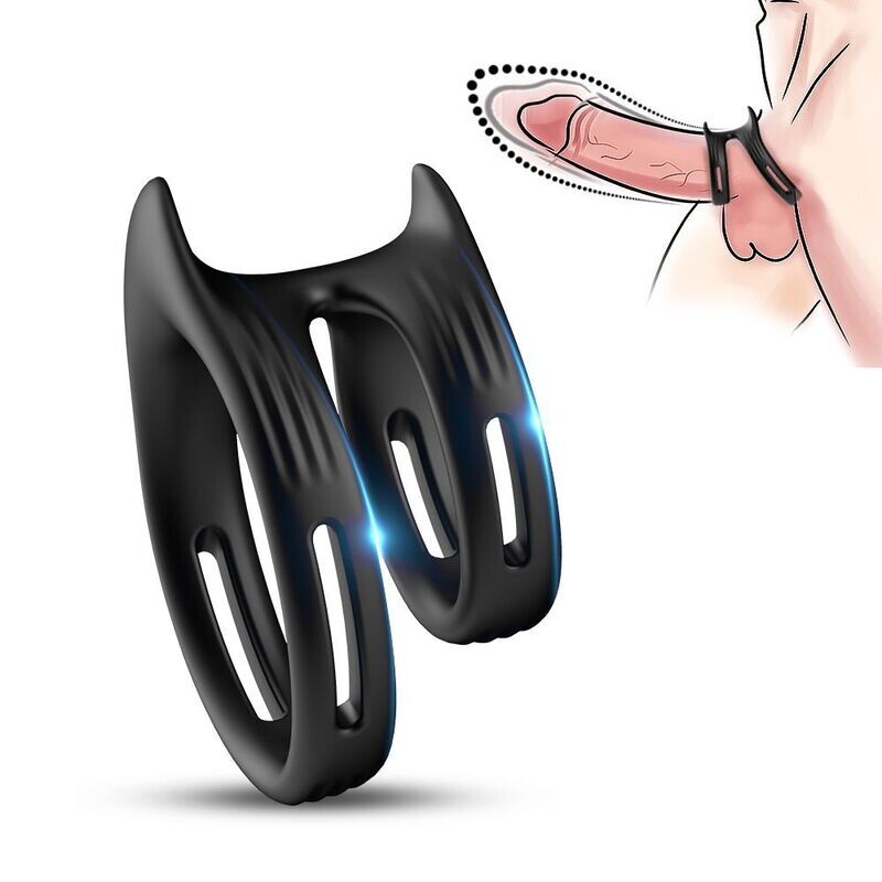 Silicone Dual Penis Ring Erection Enhancing