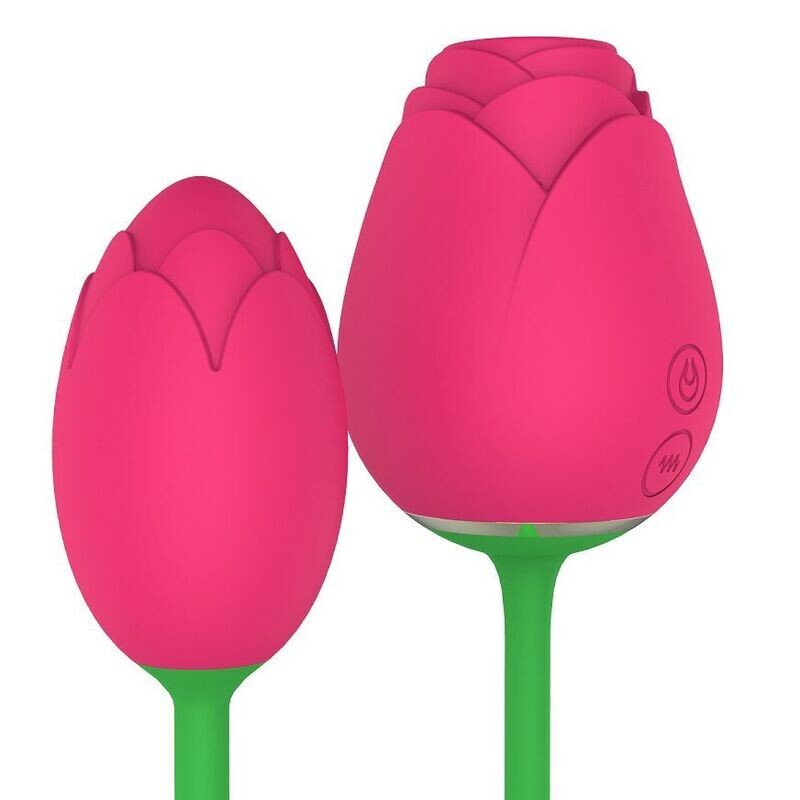 Silicone Clitoral Sucking Rose with Vibrating Egg