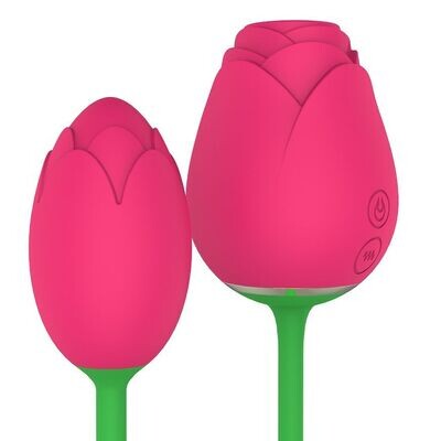 Silicone Clitoral Sucking Rose with Vibrating Egg | moodTime