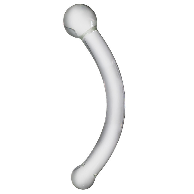 Slim Clear Crystal Pyrex Double Sided Glass Massager