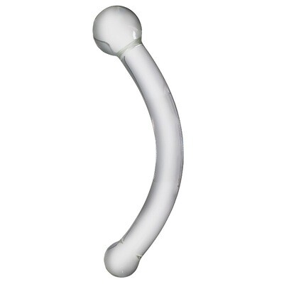 Slim Clear Crystal Pyrex Double Sided Glass Massager