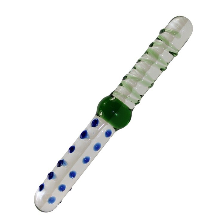 Threaded Dragon Crystal Pyrex Glass Massager