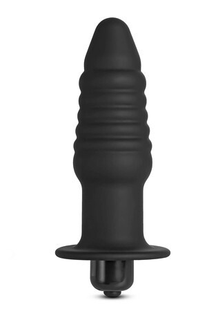 Vibrating Textured Cone Butt Plug, Size: Small
