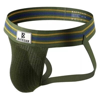 Army Design Sports Style Jockstrap, Sizing: Army Green - M/L